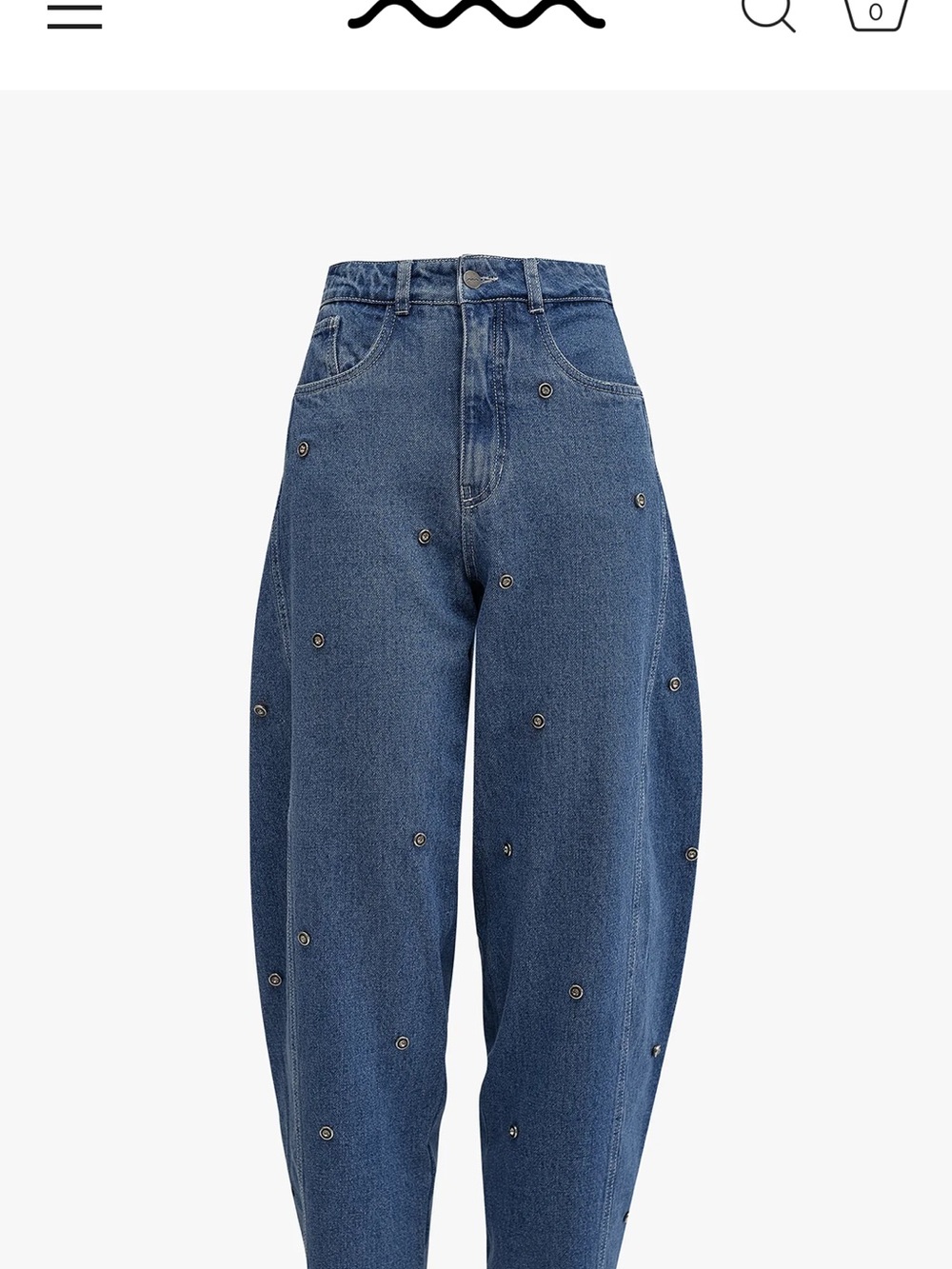 Sixxta Sparx Eggs balloon Embellished Jeans size 4 - Picture 3 of 7